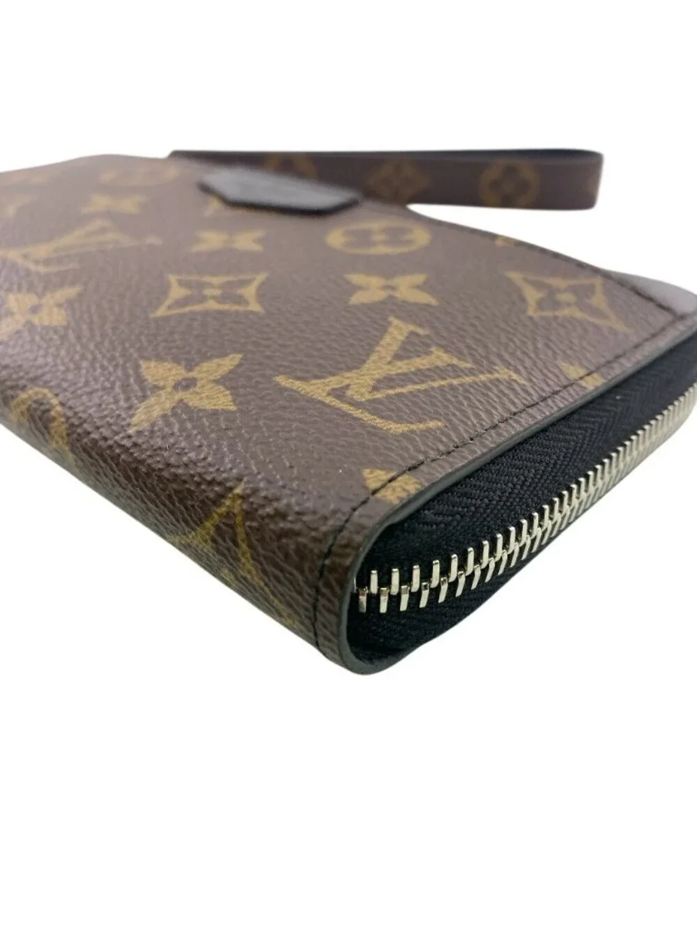 Louis Vuitton L-Shaped Zipper Clutch Strap Removable Zippy Dragonne Monogram